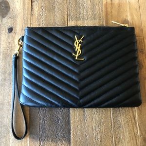 Monogram YSL Matelasse Pouch Wallet